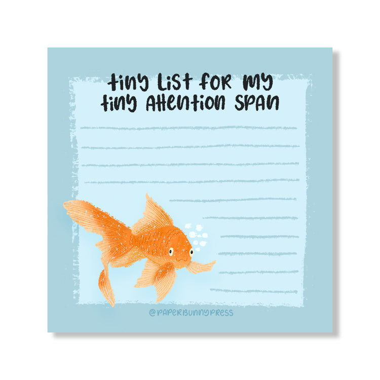 Tiny Attention Span Sticky Pad