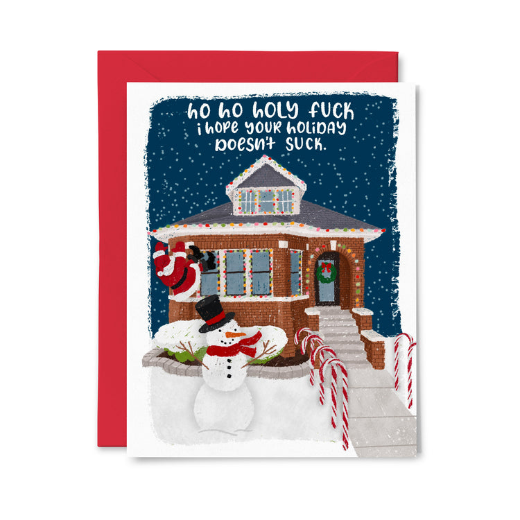 Ho Ho Holy Fuck Christmas Greeting Card